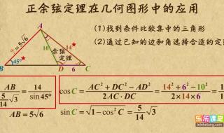 数学三角形余弦定理是什么